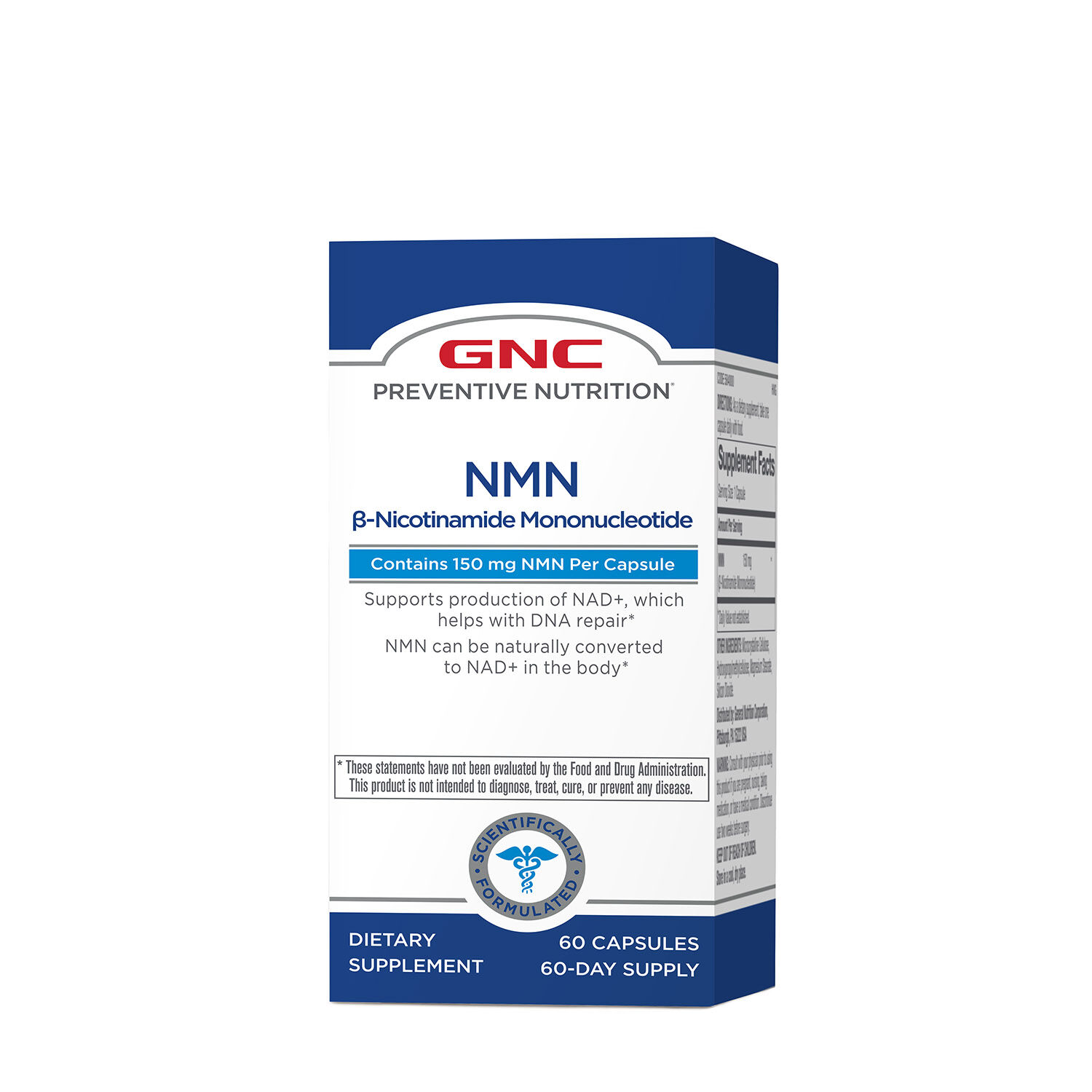 NMN &Beta;-Nicotinamide Mononucleotide - 60 Capsules &#40;60 Servings&#41;  | GNC